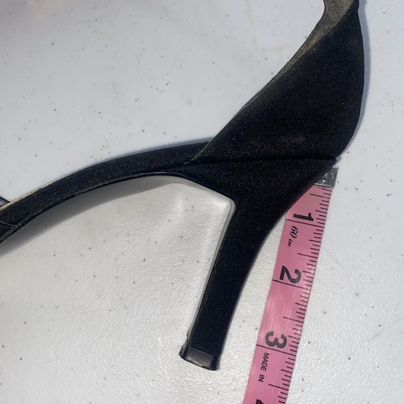 Stuart Weizmann Black Strap Heels, Size 8 - Picture 11 of 11